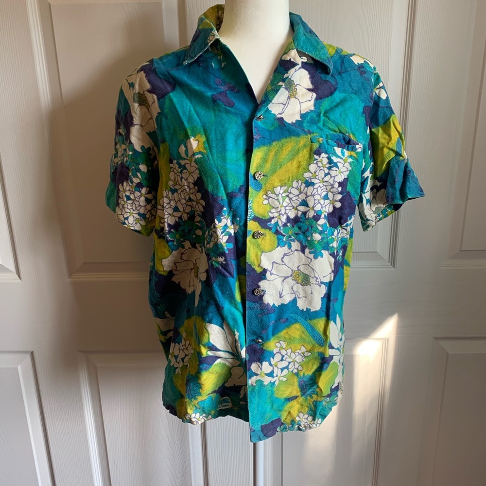 Vintage Kamehameha barkcloth Hawaiian shirt